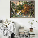 Fish 5D DIY Full Drill Round Diamond Painting Needlework Set Cross Stitch