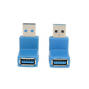 Super Speed USB 3.0 Male to Female Adapter L type 90 Degree Connector Converter