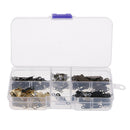 50 Sets 5 Color Copper Sew-On Hook and Eye Closures for Trousers Skirt Pants