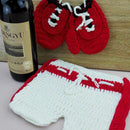 Newborn Baby Photo Photography Prop Knit Costume Boxing Gloves Pants Suit