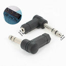 90 Degrees 6.5mm 1/4"Male plug to 3.5mm 1/8"Female Jack Stereo  Audio Adapte_kz