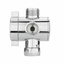1/2 inch 3-Way T-adapter Diverter Valve Adjustable Shower Head Arm Mounted