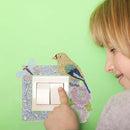 DIY Bird Diamond Painting Luminous Switch Stickers Bedroom Home Wall Decals