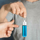 Aviation Aluminum Waterproof Bottle Outdoor Medicine Seal Capsule (Blue)