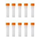 10pcs 1.5ml Plastic Cryovial Lab Test Tube Sample with Screw Cap