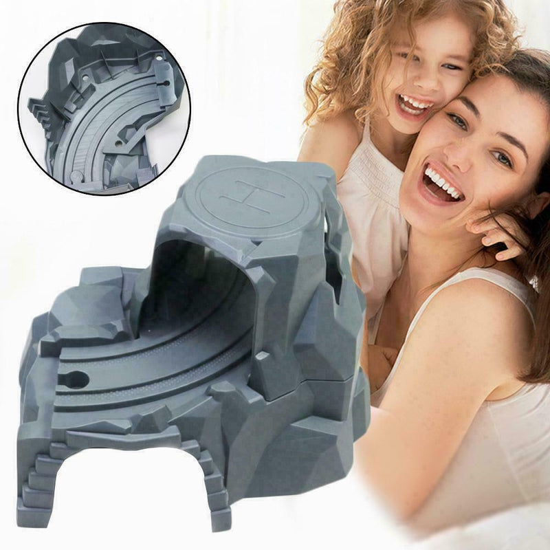 Plastic Double Tunnel Wooden Train Track Tunnel Train Railway Wood Gray Slo Z8I8