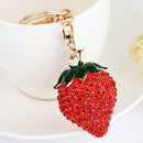 Fashion Simulation Fruit Strawberry Pendant Keychain Bag Hanging Decor ZVS