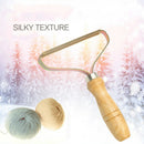 Portable Copper Head Wood Handle Lint Ball Remover Clothes Fuzz Shaver Wood