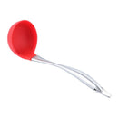 1pc silicone head stainless steel handle spoon cooking tool kitchen accesso Q9P9
