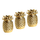 3 Pcs Ceramic Pineapple Shaped Statue Desktop Display Home Office Cafe Decor