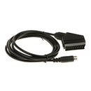 RGB Scart Cable TV Lead Black 4.5mm PVC Copper for Sega Saturn SS Console