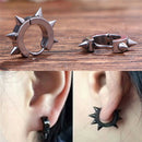 Rivet Spike Ear Clip Earrings Stainless Steel Ear Studs Earrings Punk Jewelry ME