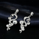 Wedding Jewelry Set Bling Statement Crystal Rhinsetone Earrings And Necklace