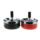 Portable Stainless Steel Round Push Down Ashtray Spinning Cigarette Ash Holder