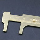 Mini 80mm Solid Brass Sliding Gauge Vernier Caliper Ruler Pocket Measuring Tools