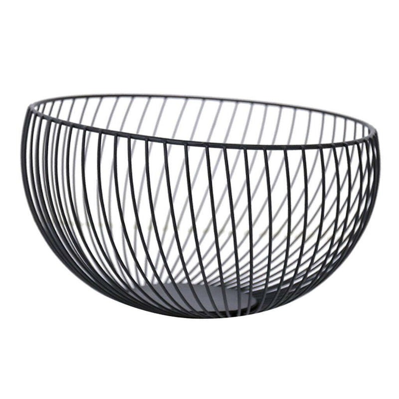 Fruit Basket Candy Cookie Snack Bowl Kitchen Vegetable Food Holder-Black