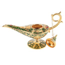 Aladdin Genie Lamp Wishing Tea Oil Pot Decoration Collection Arts Gift Green