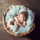 Baby Photography Props Set 2pcs Knit Hat Pants Infant Handmade Clothing