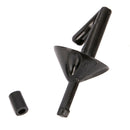 20pcs Impact Pulley Shields Bait Clip with Carp Fishing Rig Sleeves Black