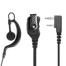 2Pin G-Shape PTT Earpiece Earhook Earphone Headset for Kenwood Retevis BAOFENG