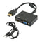 1080P HDMI Male To VGA & HDMI Splitter Converter Cable For TV AV PC Monitor