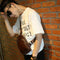 Men's PU Leather Chest Cycle Sling Pack Satchel Shoulder Bag Small Day Pack T9Q8