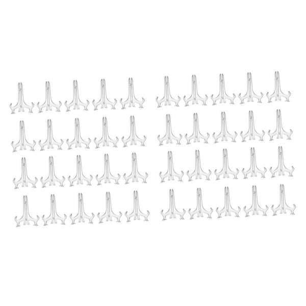 40pcs Sturdy Steady Ceramics Plate Bowls Samples Easel for Closet Rack