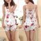 2pcs Ladies Sexy Ice Silk Sleepwear Pajamas Set Blouses Shirt Shorts Underw J Gw