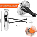 2 Pcs Stainless Car Air Vent Clip Freshener Essential Oil Diffuser Aromatherapy