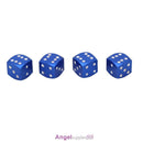 4pcs Dice Style Car Tire Wheel Tyre Caps Valve Stem Dust Covers (Blue)