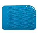 Hairdressing Hair Straightener Heat-resistant Hair Irons Silicone Mat Blue