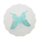 Cute Butterfly Silicone Cup Lids Anti-dust Leakproof Mugs Cover (Blue) A