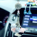 1x Car Rear View Mirror Pendant Crystal Hanging Ornament Car Interior Home Decor