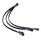 4 pin PWM Fan Cable 1 to 3 ways  Splitter Black Sleeved Extension Cable