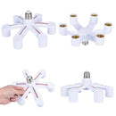 1 To 6 Lamp Holder E27 Socket Base LED Lamp Base Bulb Splitter Holder Conve_ Gw