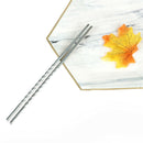 1 Pair Stainless Steel Chopsticks Chinese Reusable Non-Slip Sushi Chop Sticks M&