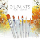 6Pcs/Kit Art Painting Brushes Acrylic Oil Watercolor Artist Paint Brush Dulcet~