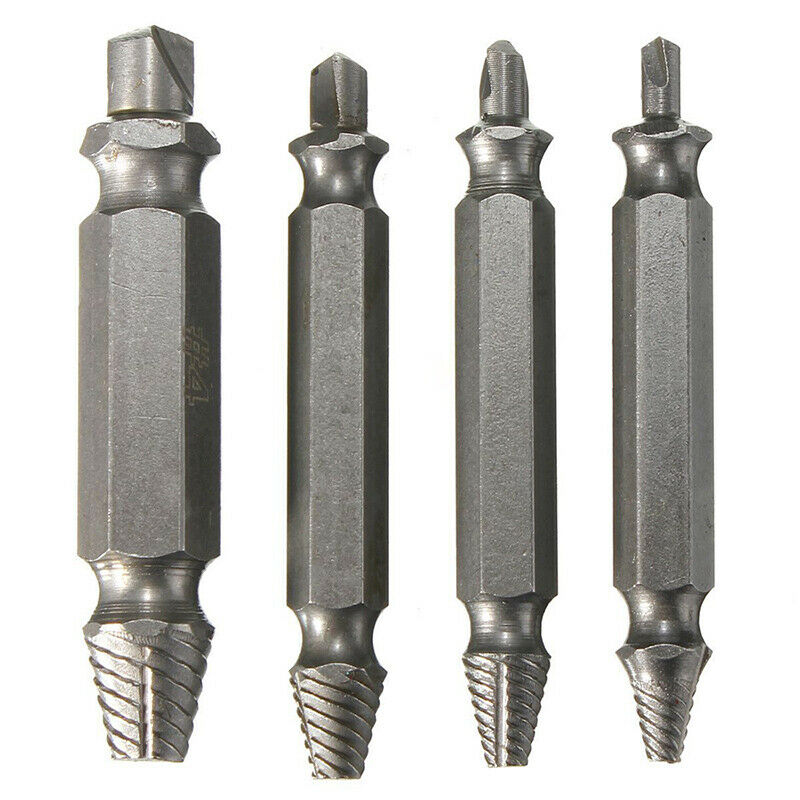 1 Set 4 PCS Screw Extractor Drill Bits Remover Out Stud Tools