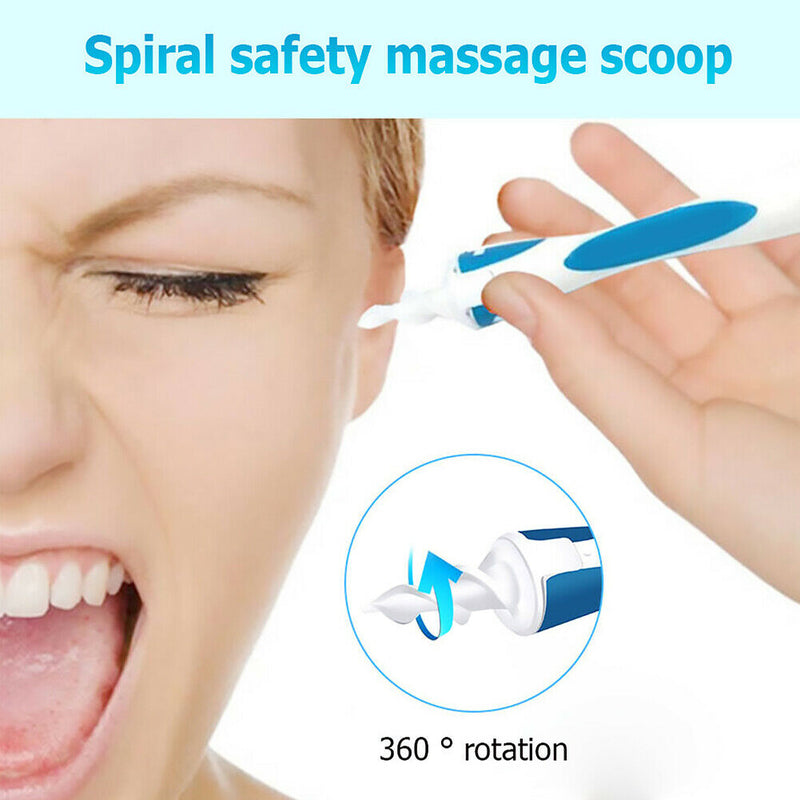 2pcs Spiral Earwax Remover Earpick Manual Rotating Ear Cleaner with 32 Tips