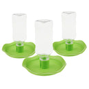 3x Reptile Pet Water Drinking Bottle Feed Frog Dispenser Bowl Feeder Green