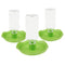 3x Reptile Pet Water Drinking Bottle Feed Frog Dispenser Bowl Feeder Green