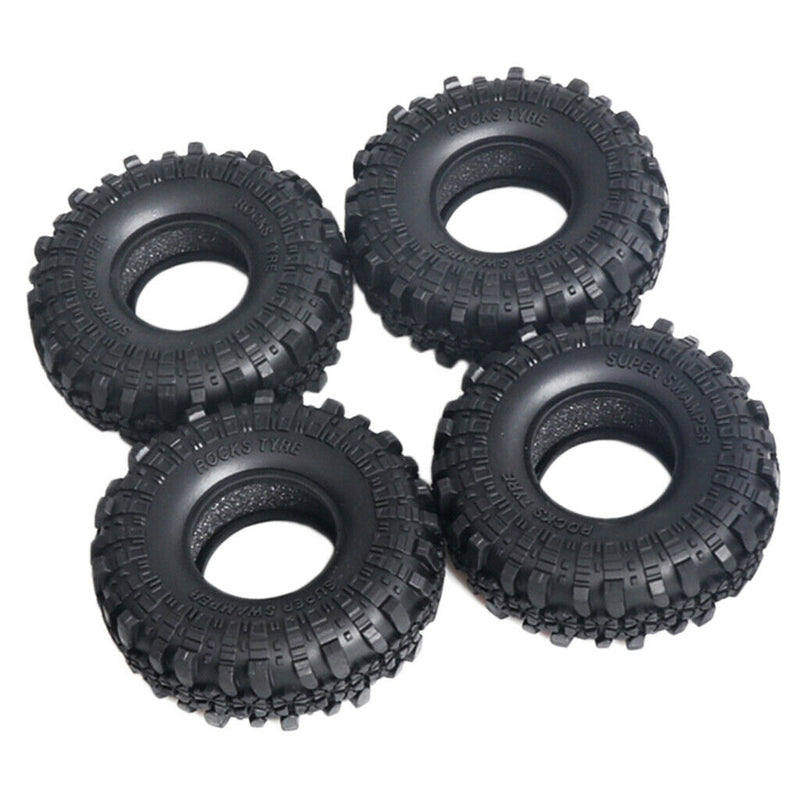 4pcs/Set Truck Car Wheel Tyre Tires Rim Black Rubber for Rock Crawler Axial