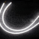 2pcs 60CM LED White Car Daytime Running Lamp Strip Light Flexible Soft Tube sscx