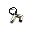 1ft XLR Female to Right Angle Male Microphone Audio Extension Cable
