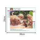 DIY Diamond Embroidery Painting Cute Dogs Round Rhinestone Cross Stitch Kit