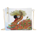 DIY Swan Special Shaped Diamond Painting Women Leather Chain Crossbody Bags