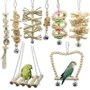 Set Of 15 Bird Parrots Stand Swing Chew Toys For