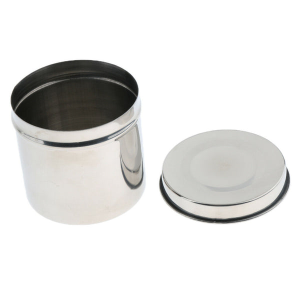 4pcs Stainless Steel Ointment Jar Cotton Dressing Container w/ Lid 3-5''