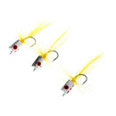 3pcs Topwater Popper Flies Fly Hook Trout Bass Bug Popper Fly Fishing Flies