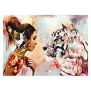Women Tiger 5D DIY Round Diamond Paint Embroidery Needlework Cross Stitch